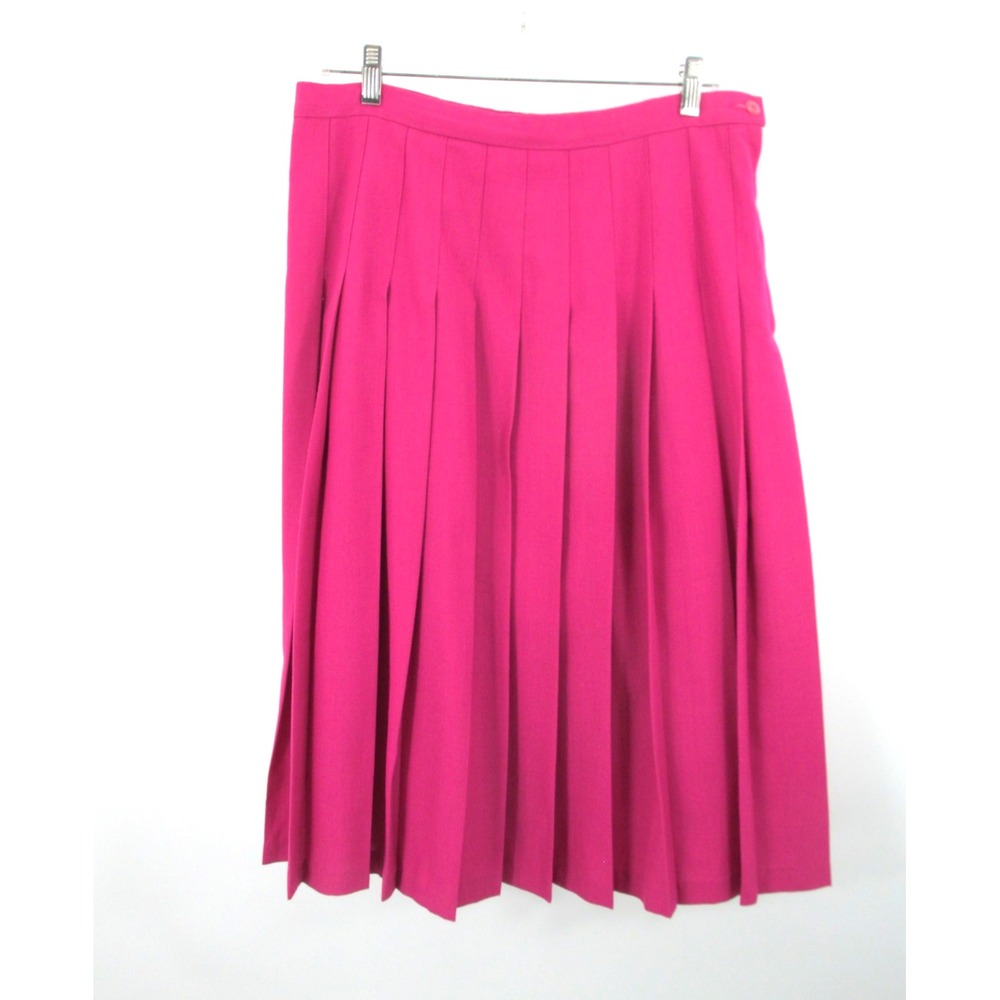 VTG PENDLETON Sophisticates Maxi A-Line Pleated Skirt Women 14 Pink Old Money